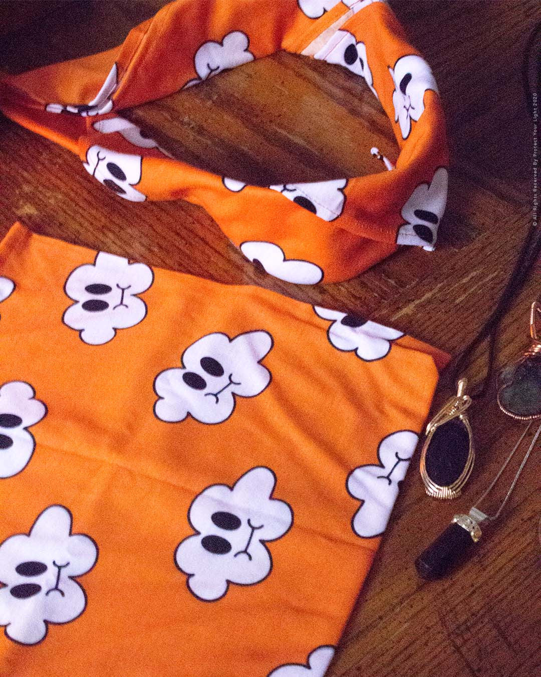 Orange Cloudy Bandana