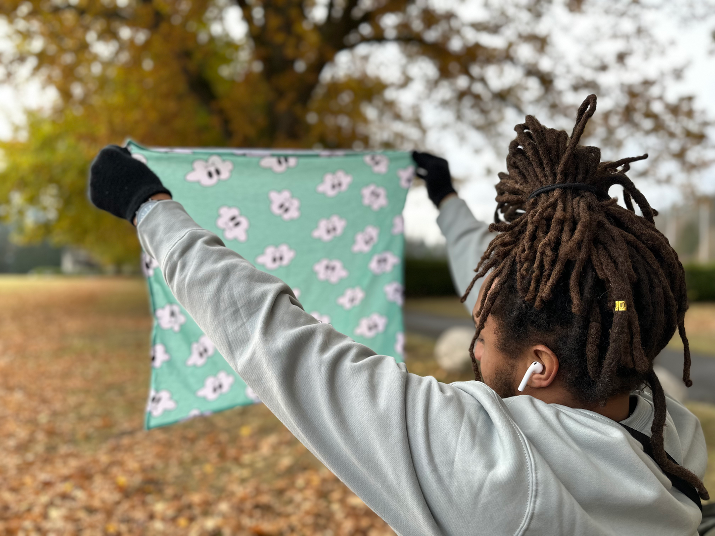 *Mint* Cloudy Bandana