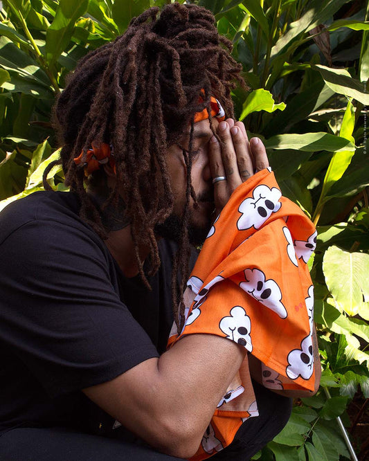 Orange Cloudy Bandana